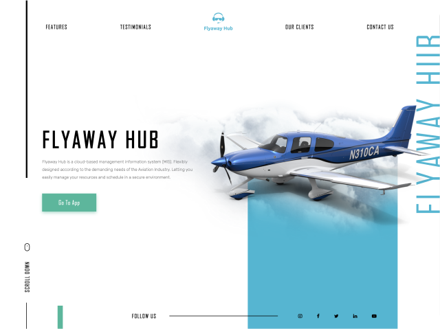 Flyaway Hub - Tech stack Website Landing page design